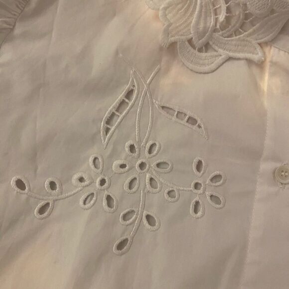 Zara embroidered/ crochet collar blouse, XL - Picture 14 of 15